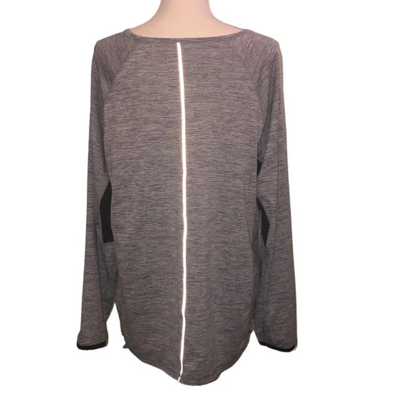 Free2b by Free Country Sz 2X Women's Heather & Black Athletic Long Sleeve Top - Picture 5 of 6